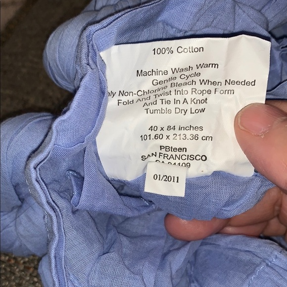 Light Blue Twisted Drapes Set by Pottery Barn Teen - Picture 3 of 6